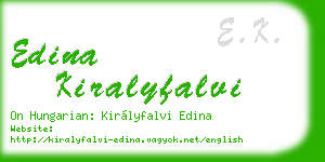 edina kiralyfalvi business card